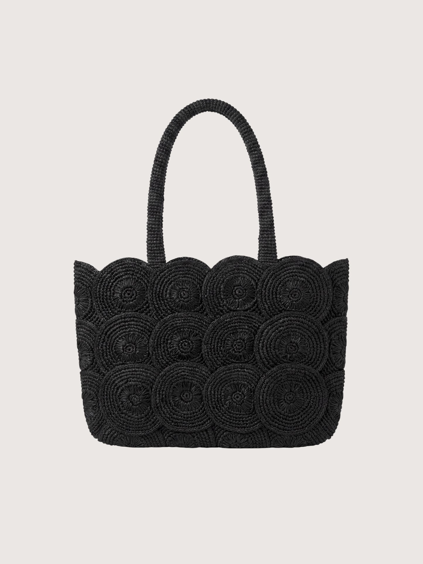 Top Handle Raffia Tote
