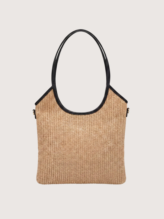 Harley Raffia Tote | Black