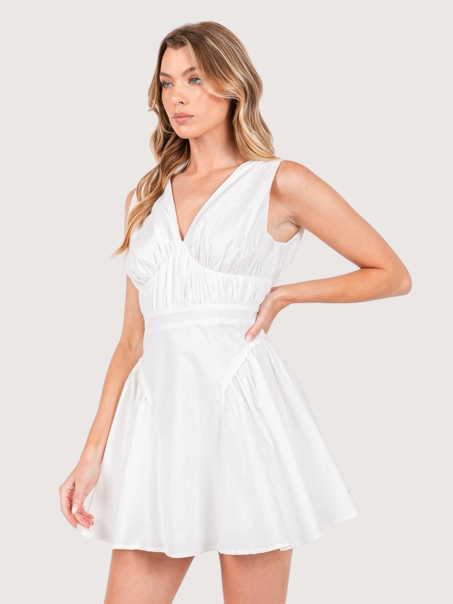 Avery Ruched Mini Dress