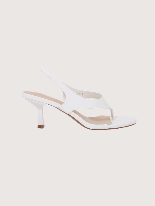 Frankie Heeled Sandal | White