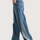 Contrast Wide Leg Denim