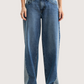 Contrast Wide Leg Denim