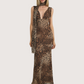 Leopard Scarf Maxi Dress