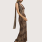 Leopard Scarf Maxi Dress