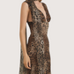 Leopard Scarf Maxi Dress