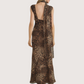 Leopard Scarf Maxi Dress