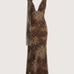 Leopard Scarf Maxi Dress