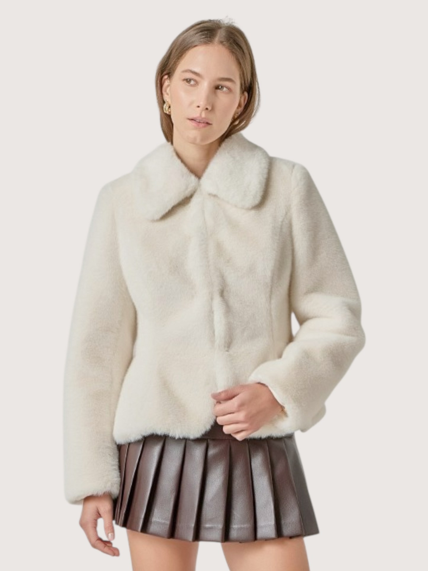 Peplum Fur Coat