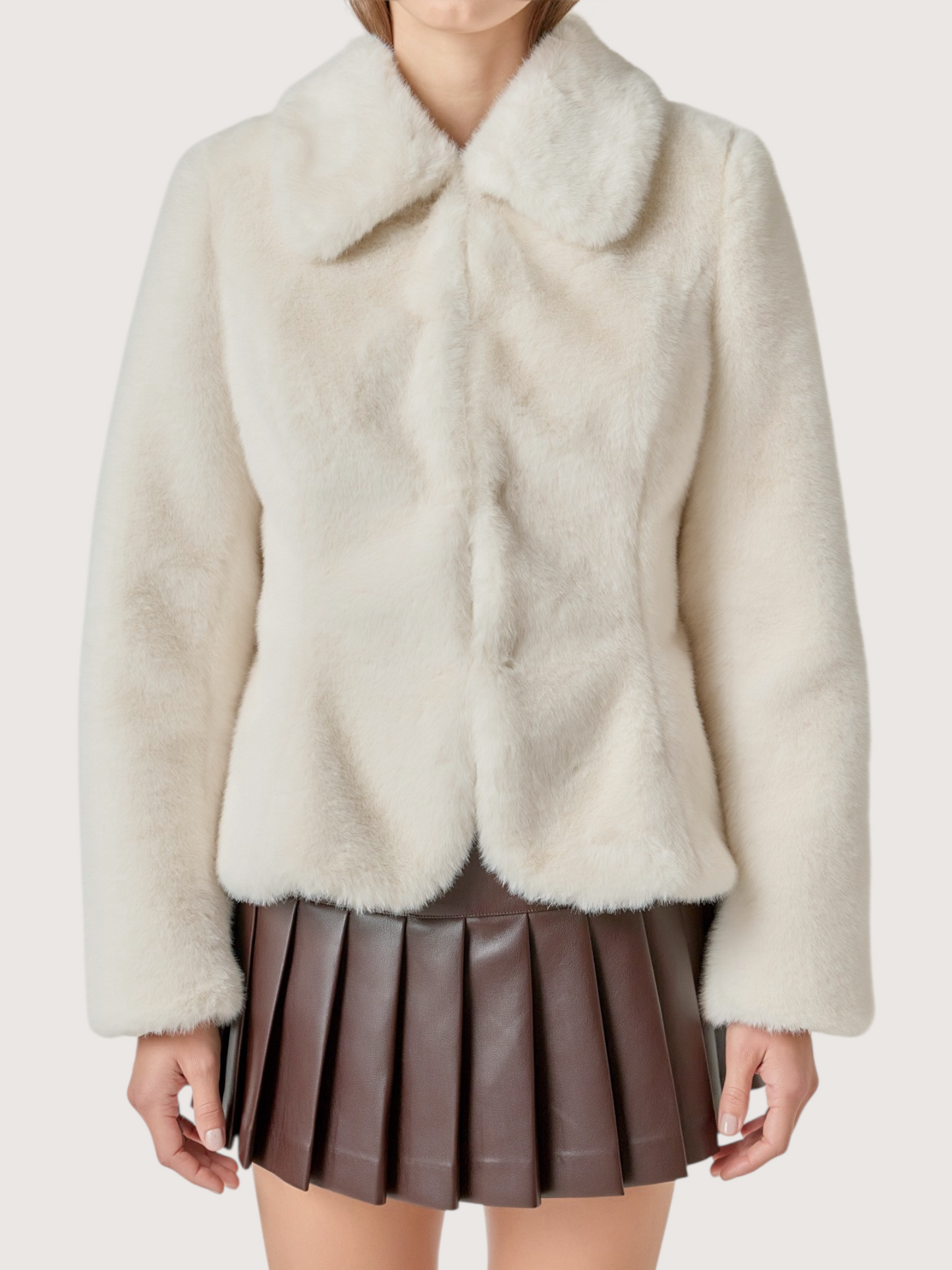 Peplum Fur Coat