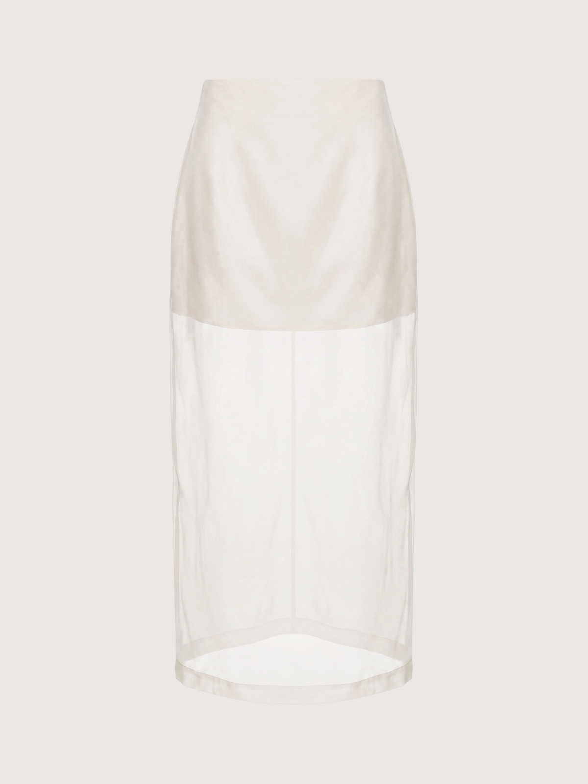 Sheer Overlay Midi Skirt