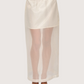 Sheer Overlay Midi Skirt