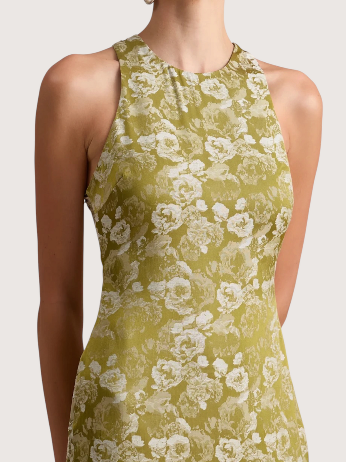 Satin Jacquard Maxi Dress