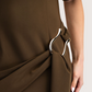 Side Buckle Drape Dress | Olive