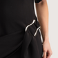 Side Buckle Drape Dress | Black