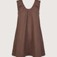 Scoop Neck Mini Dress | Brown