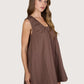 Scoop Neck Mini Dress | Brown