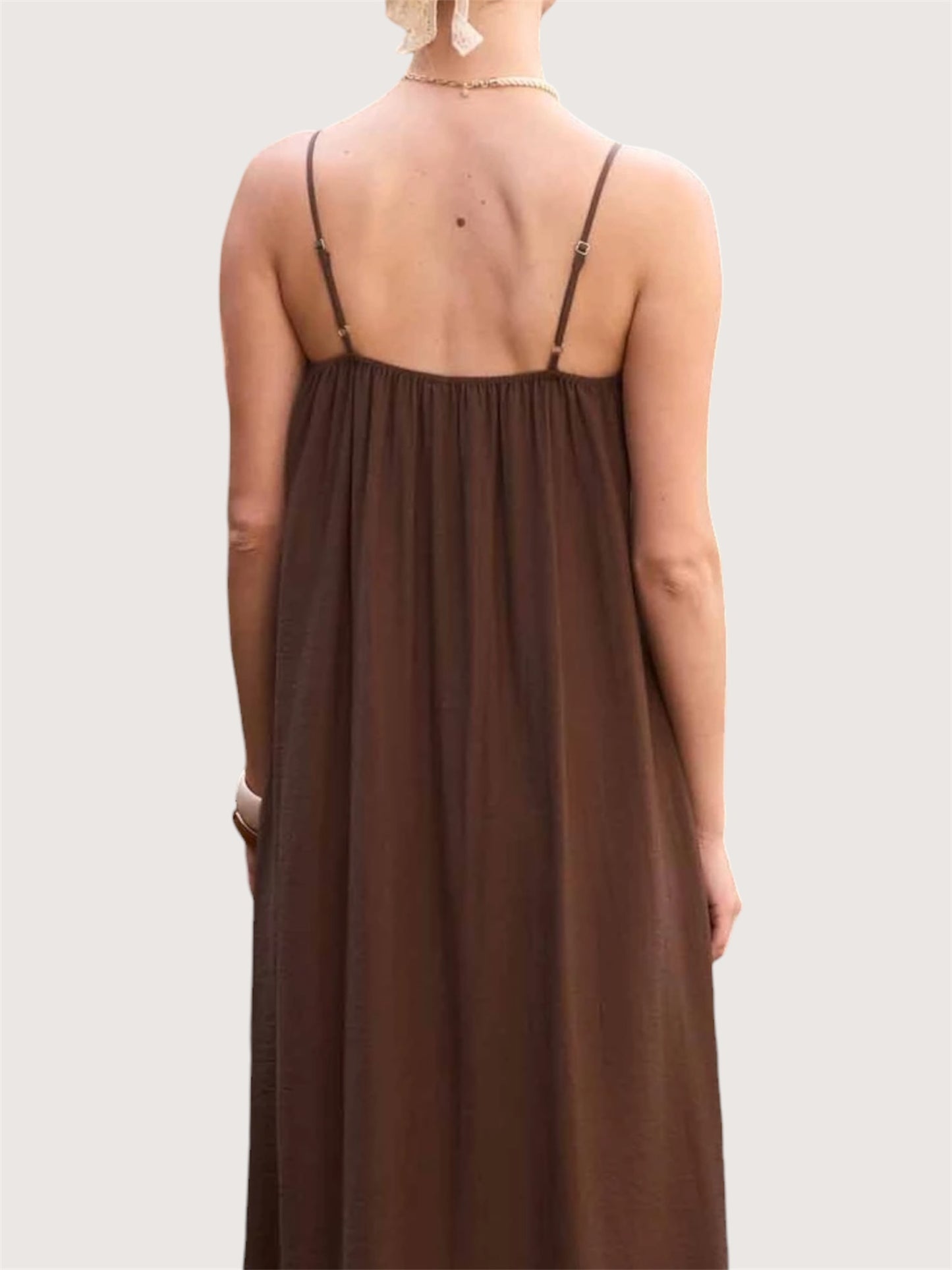 Pleated Pintuck Maxi Dress
