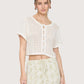 Crochet Knit Cropped Cardigan