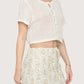 Crochet Knit Cropped Cardigan