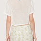 Crochet Knit Cropped Cardigan