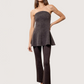 Strapless Peplum Tunic Top