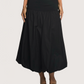 Balloon Hem Midi Skirt