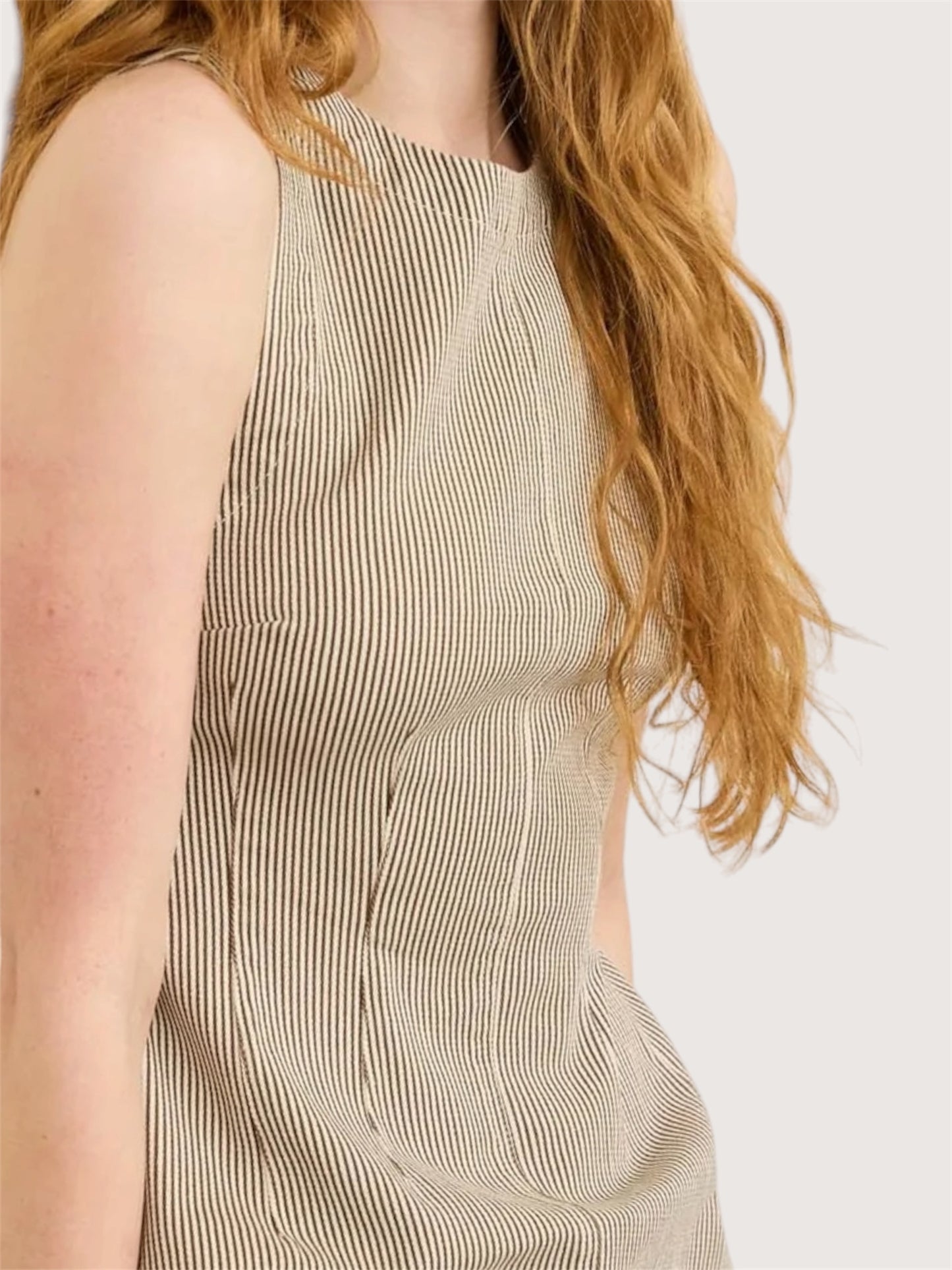 Striped Fitted Waist Dress