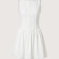 Boatneck Button Front Dress
