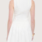 Boatneck Button Front Dress