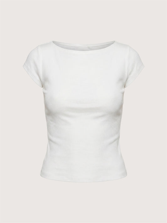 Boatneck Knit Tee