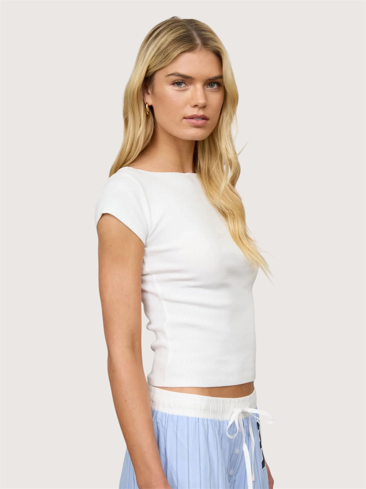 Boatneck Knit Tee