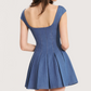 Denim Cap Sleeve Dress