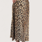 Sequin Leopard Midi Skirt