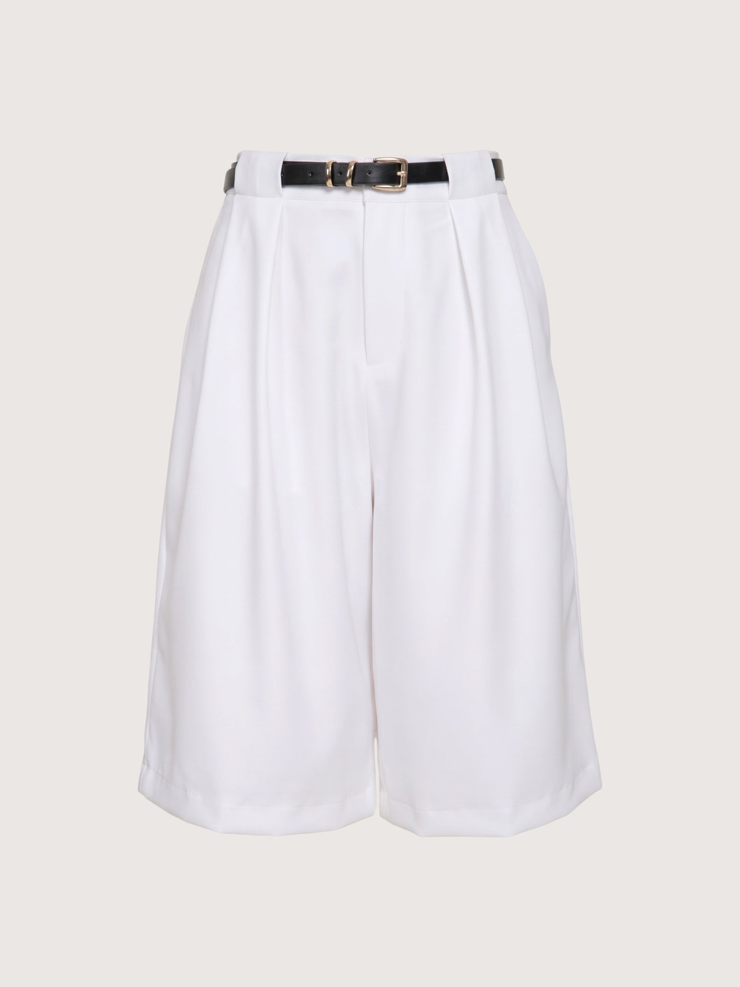 Belted Bermuda Shorts