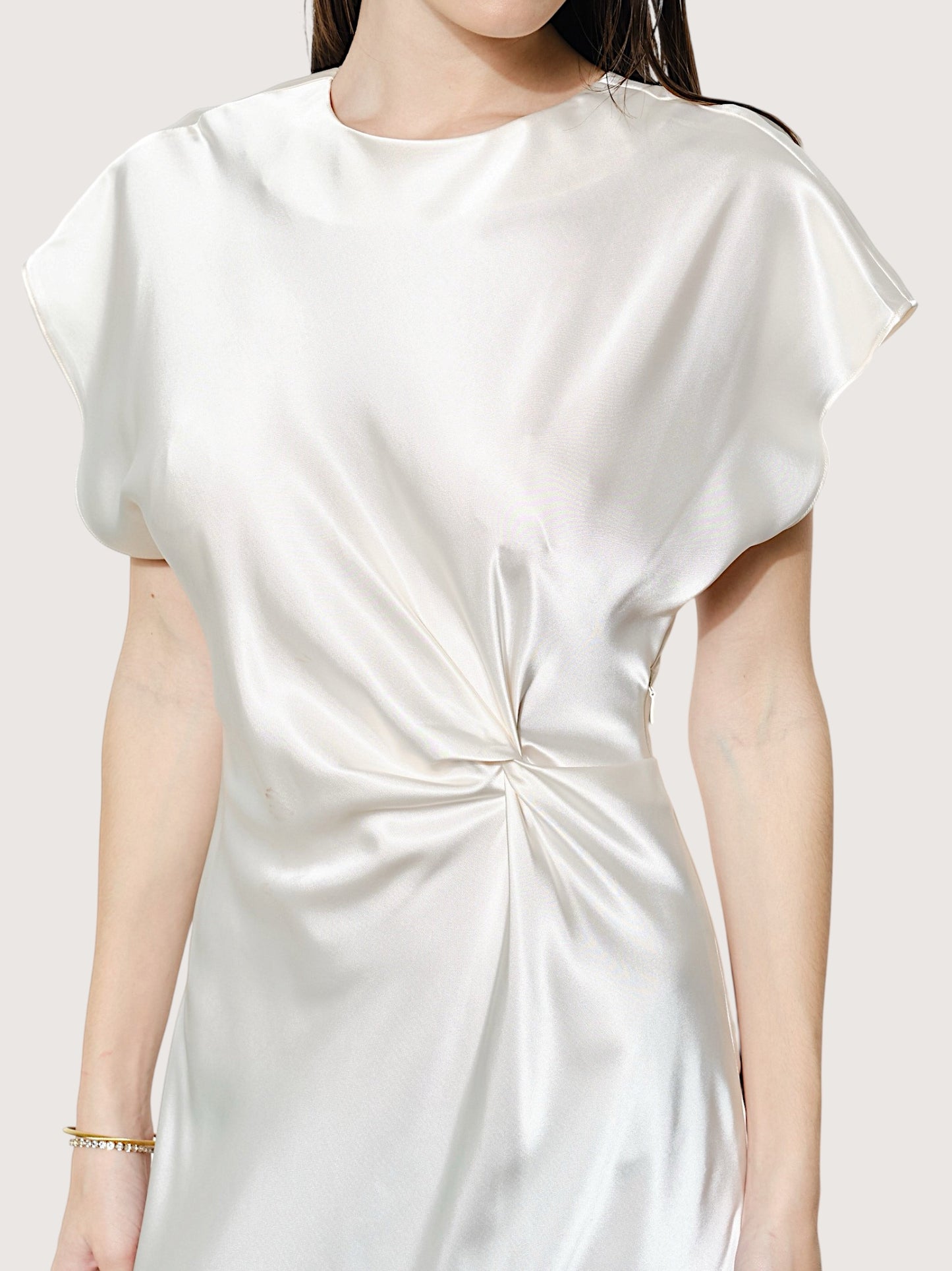 Cora Draped Dress | Ivory