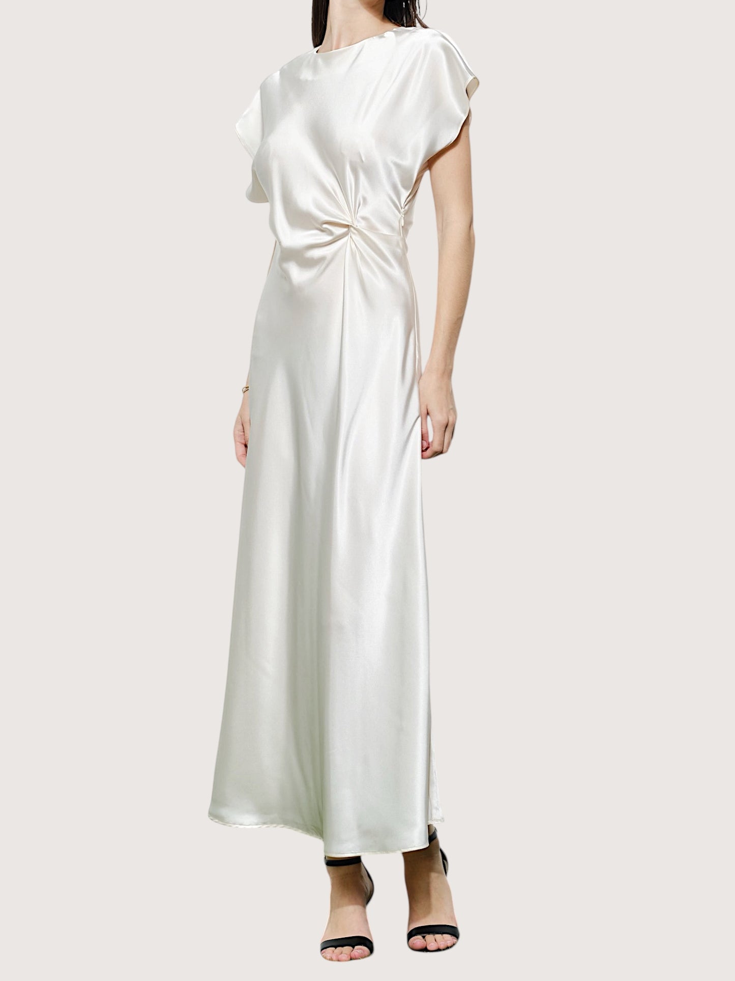Cora Draped Dress | Ivory