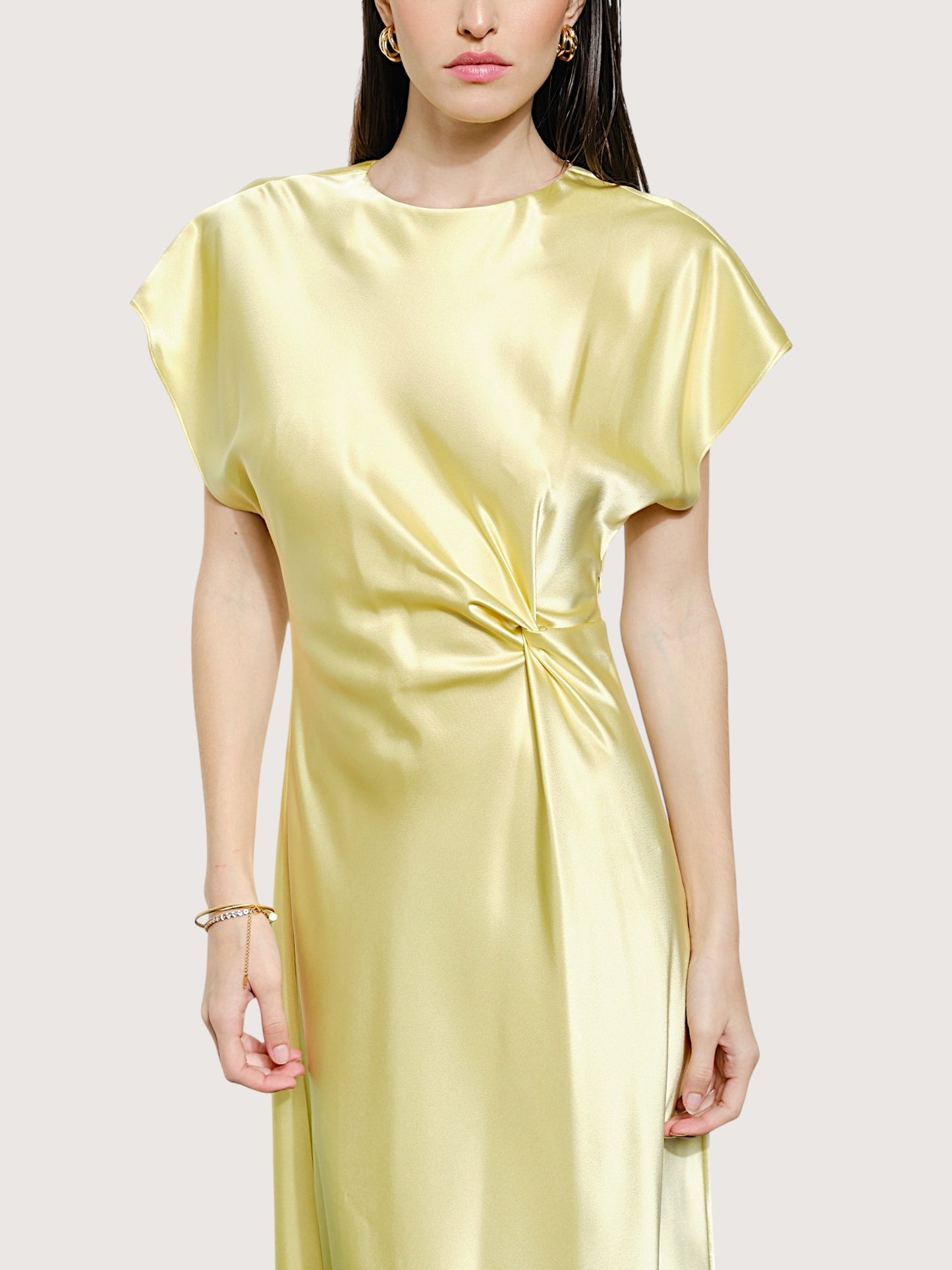 Cora Draped Dress | Yellow