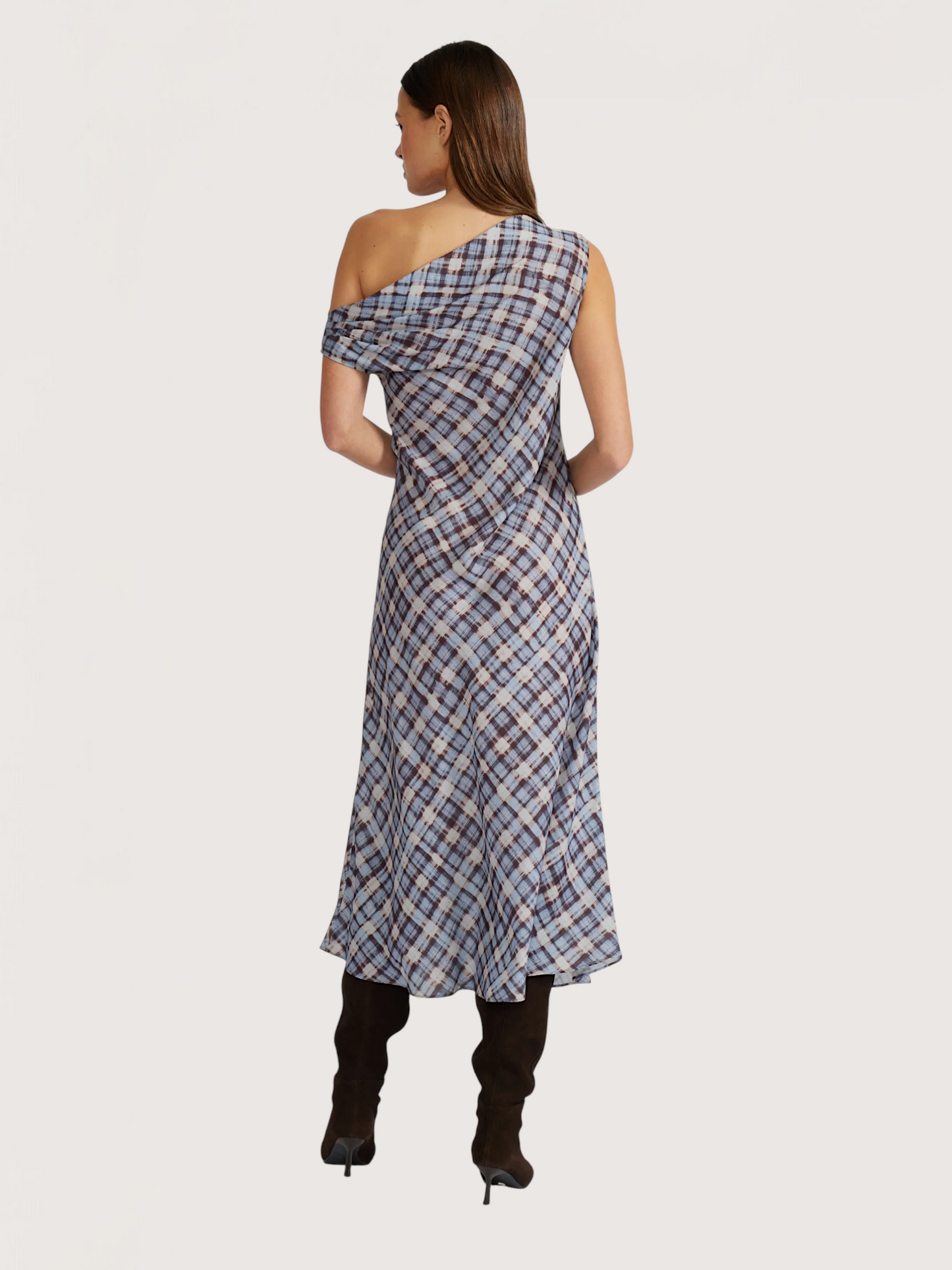Ace Plaid Asymmetric Dress