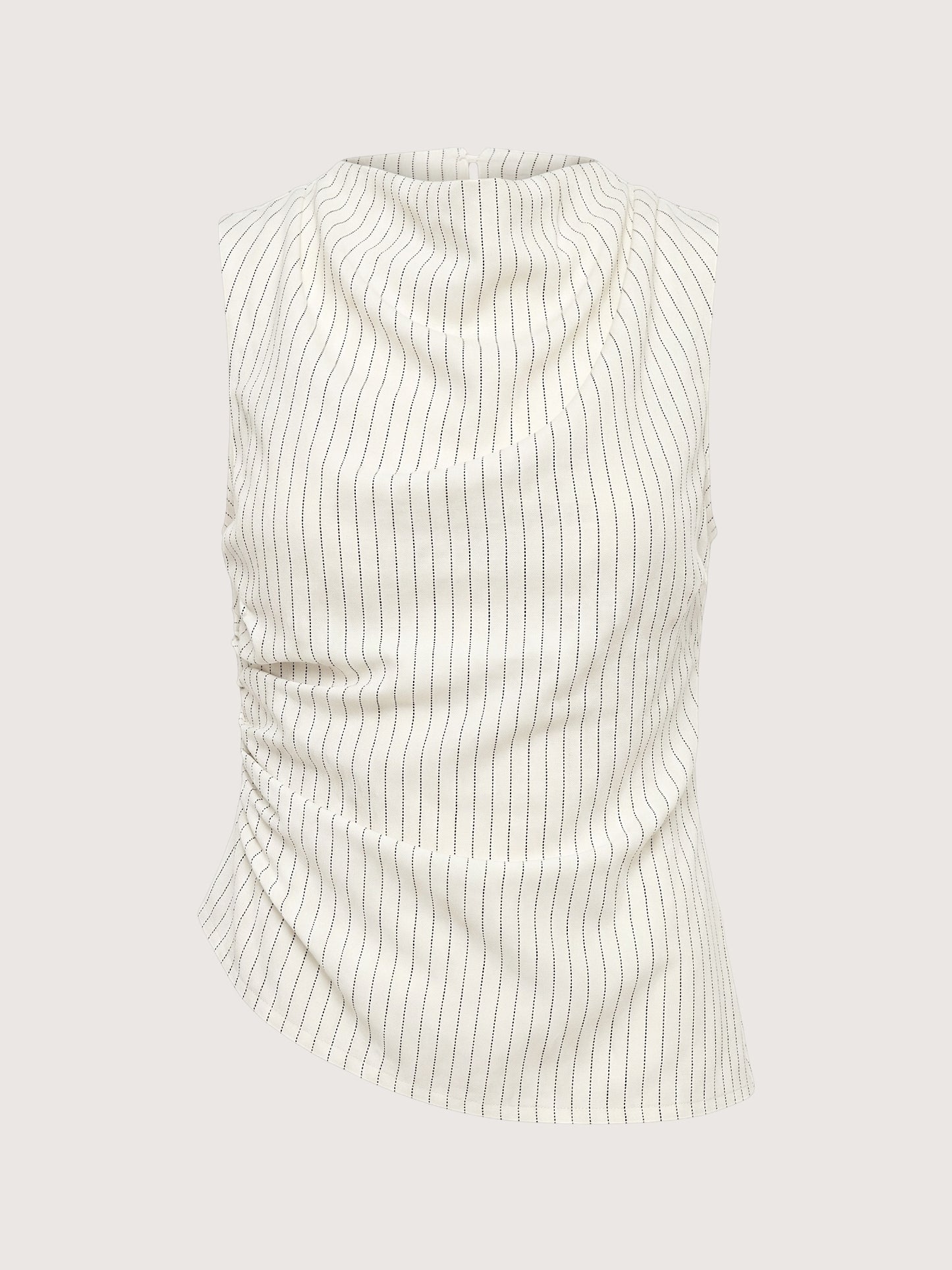 Romy Striped Draped Top