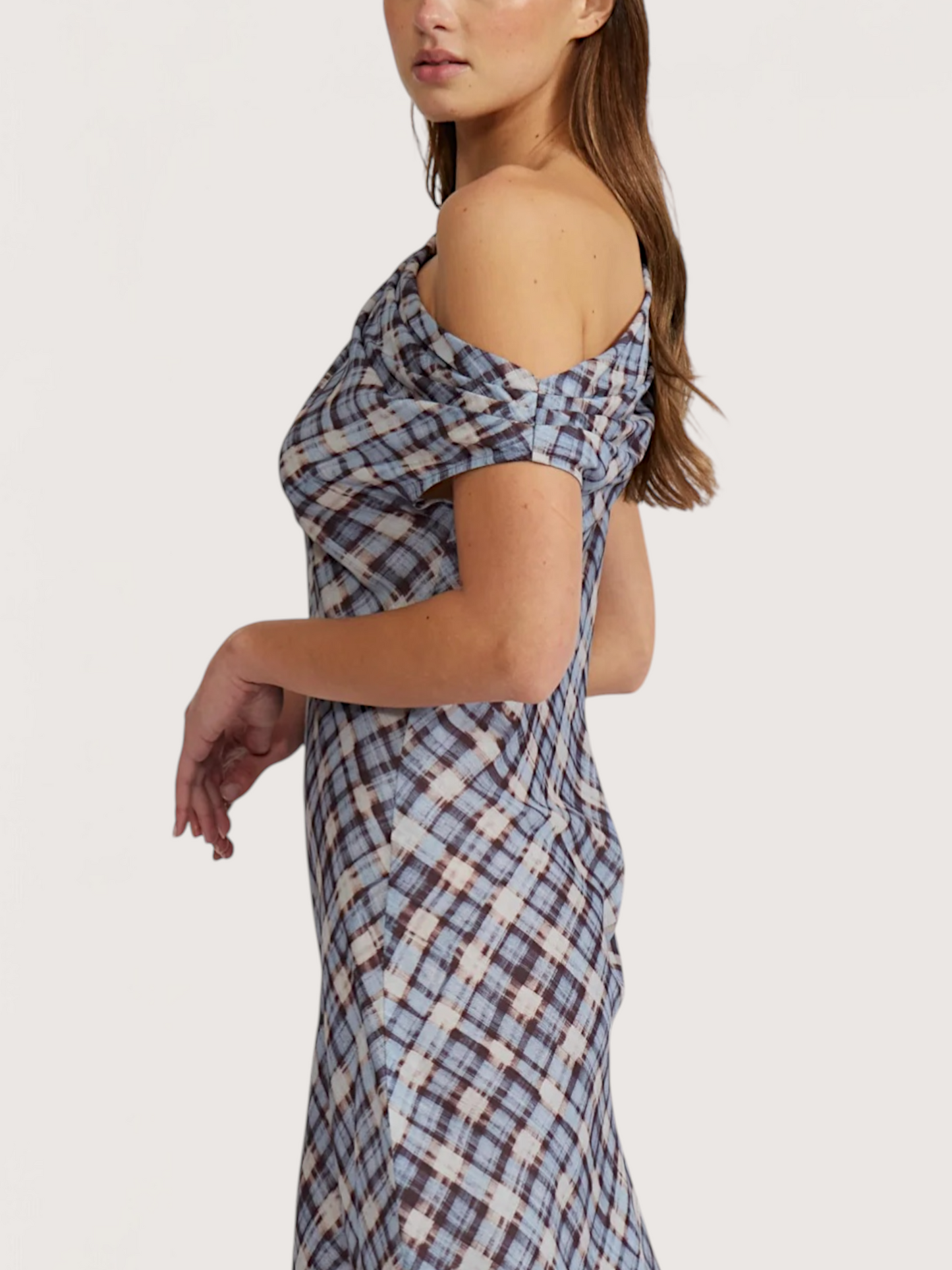 Ace Plaid Asymmetric Dress