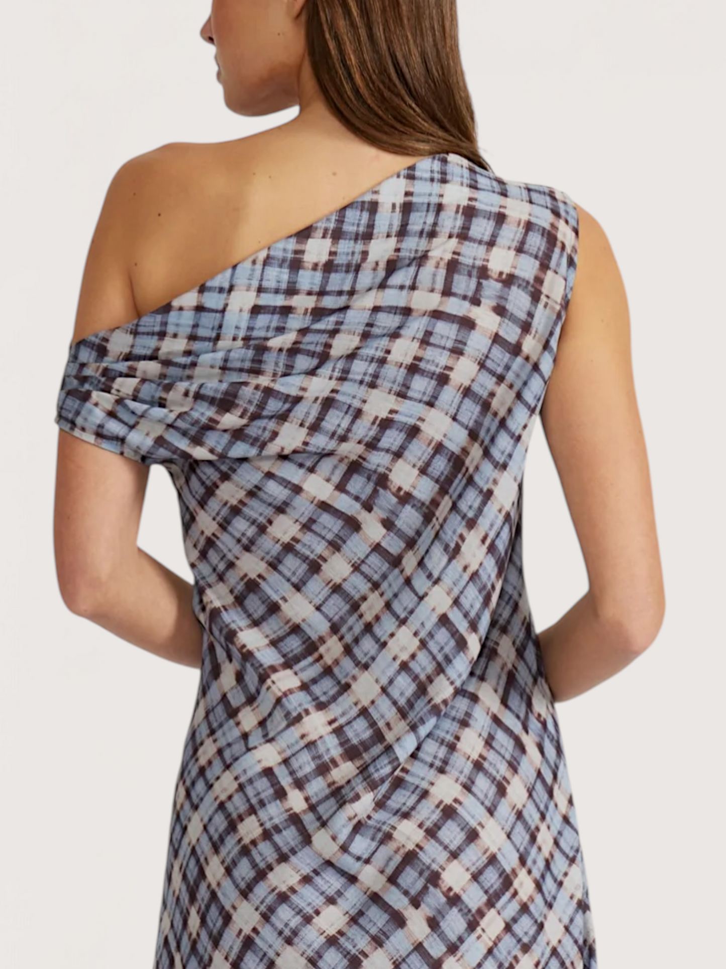 Ace Plaid Asymmetric Dress