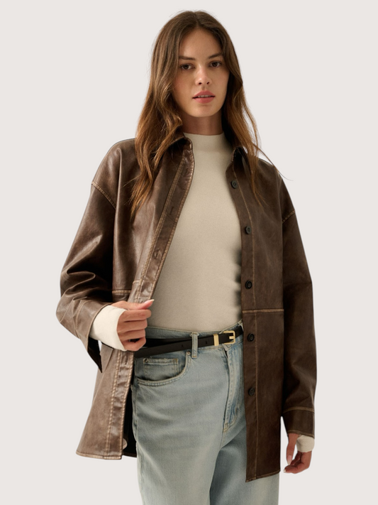 Button Front Shacket