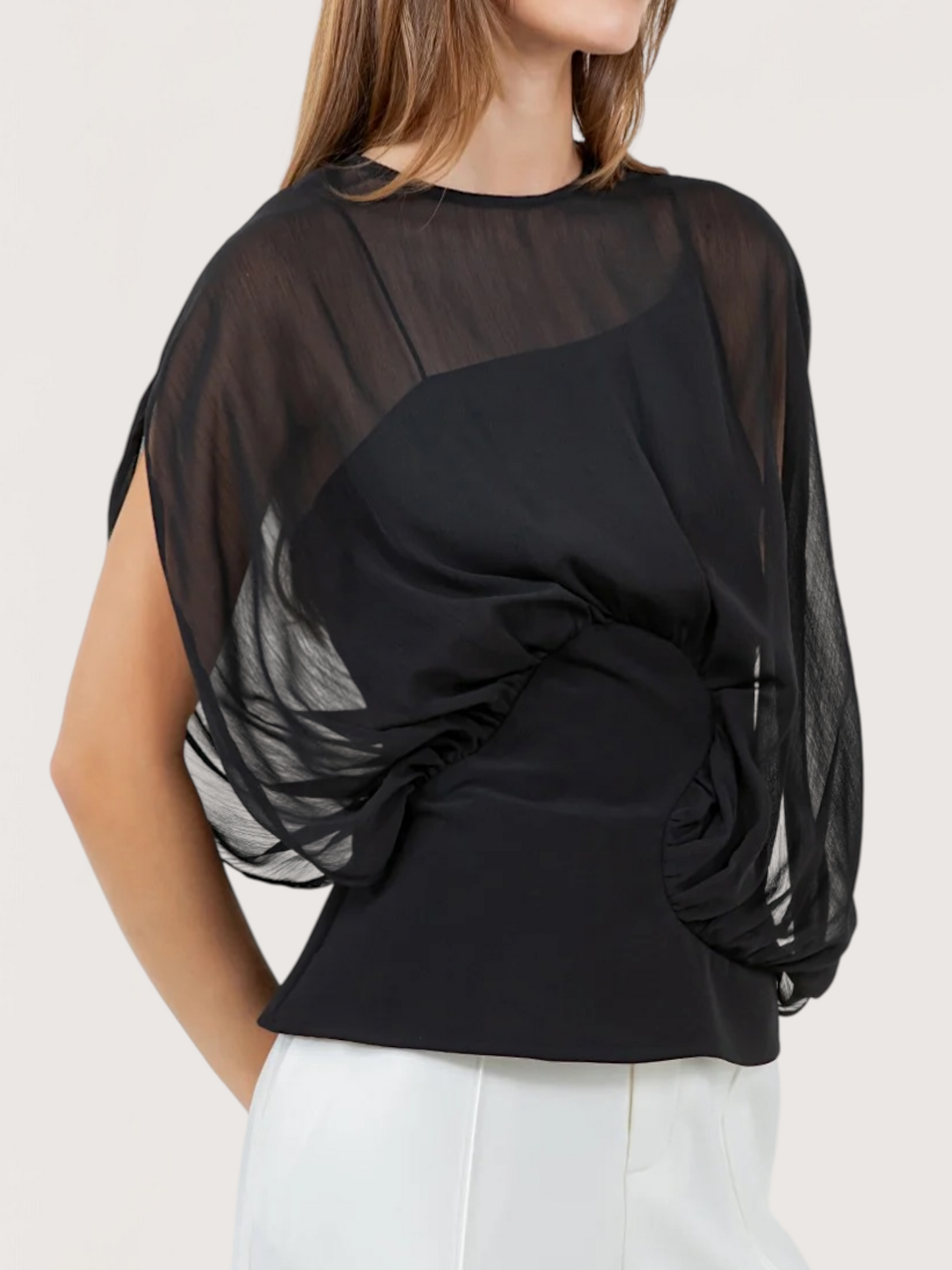Chiffon Draped Blouse