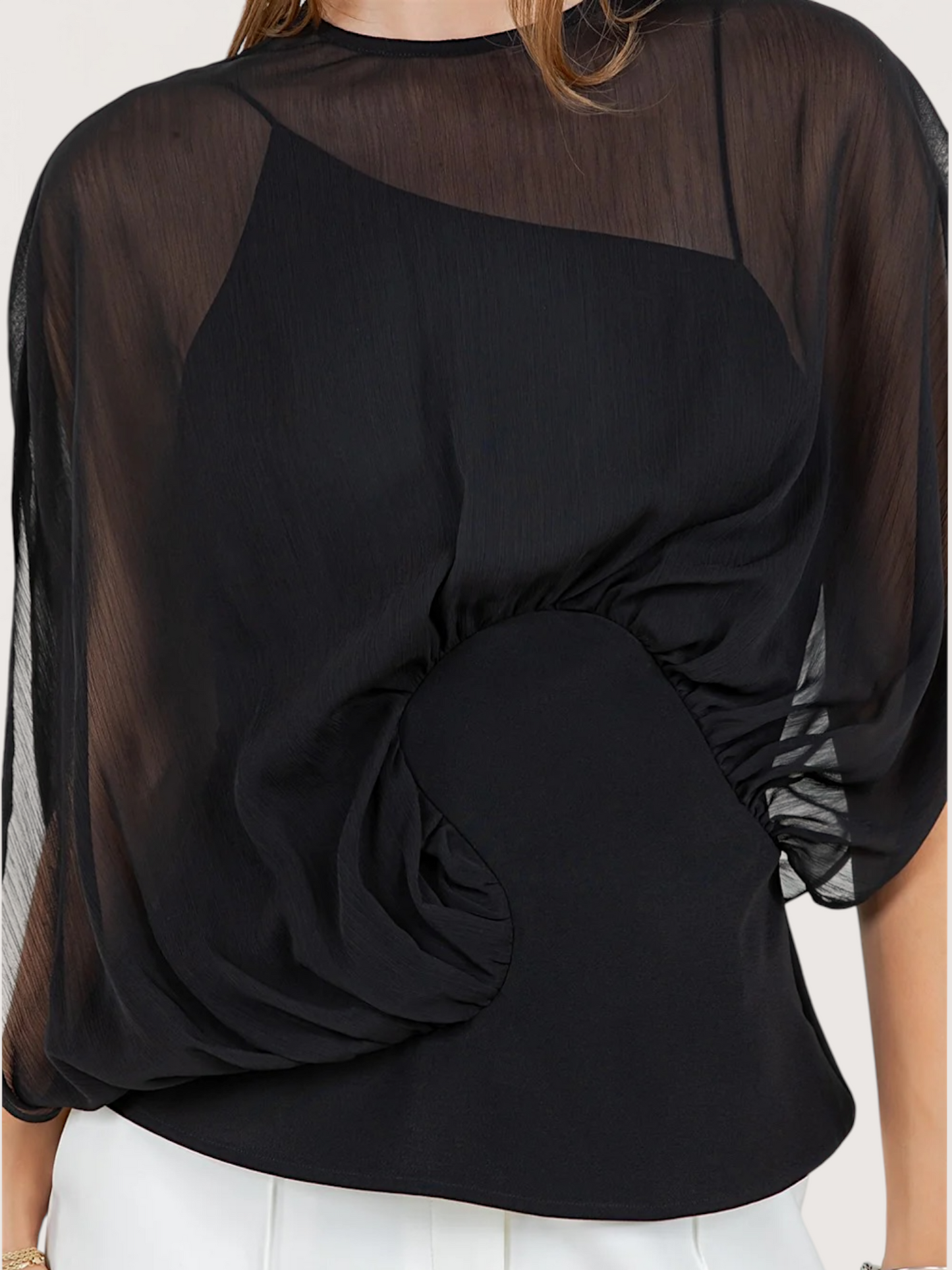 Chiffon Draped Blouse