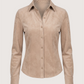 Tapered Waist Suede Top | Taupe