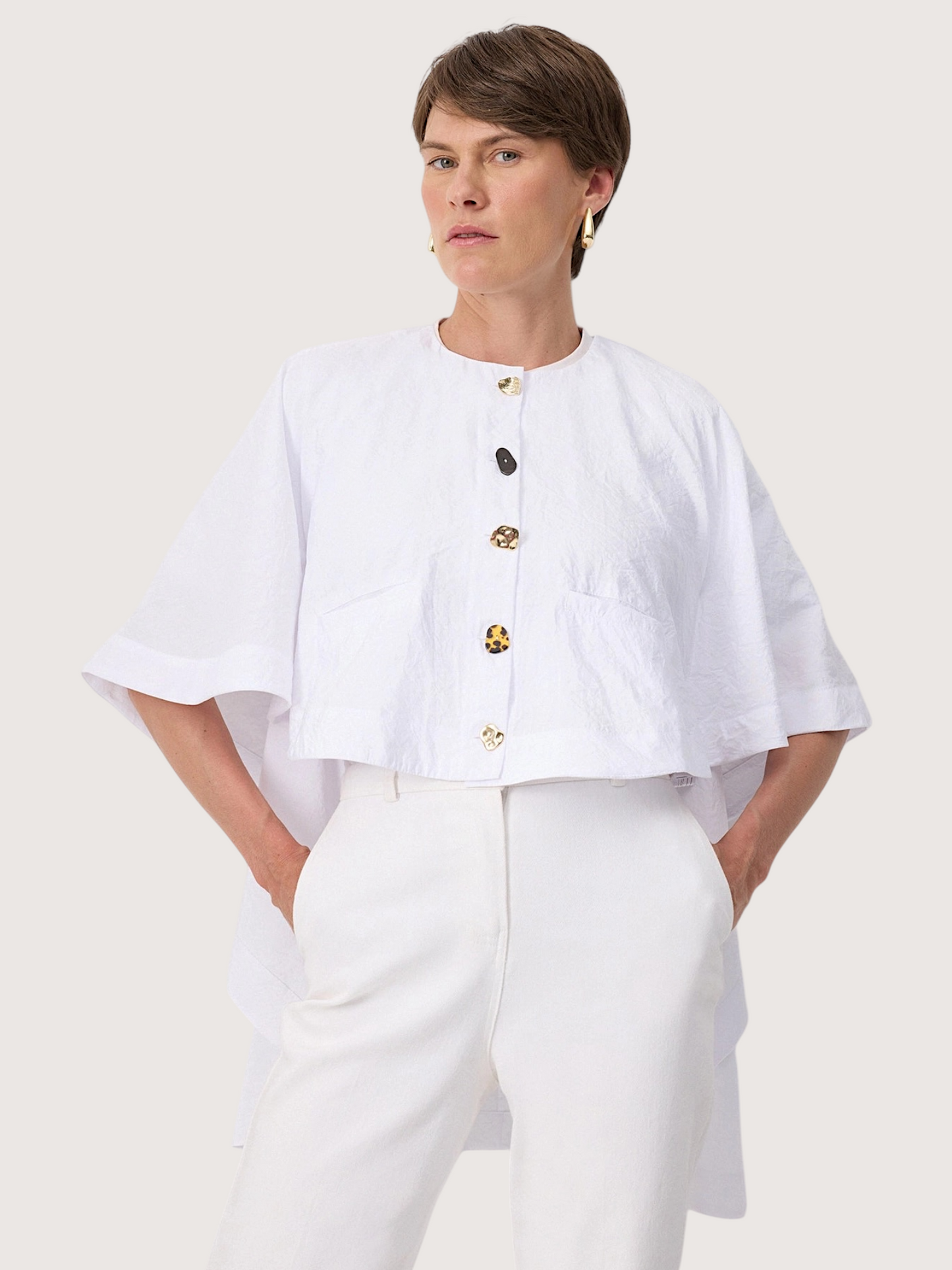 Ornate Button Poncho
