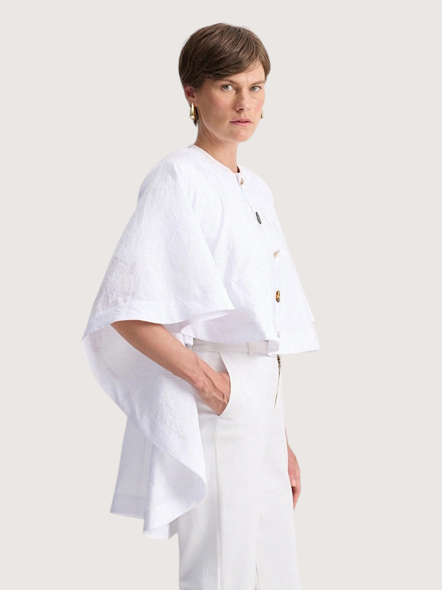 Ornate Button Poncho