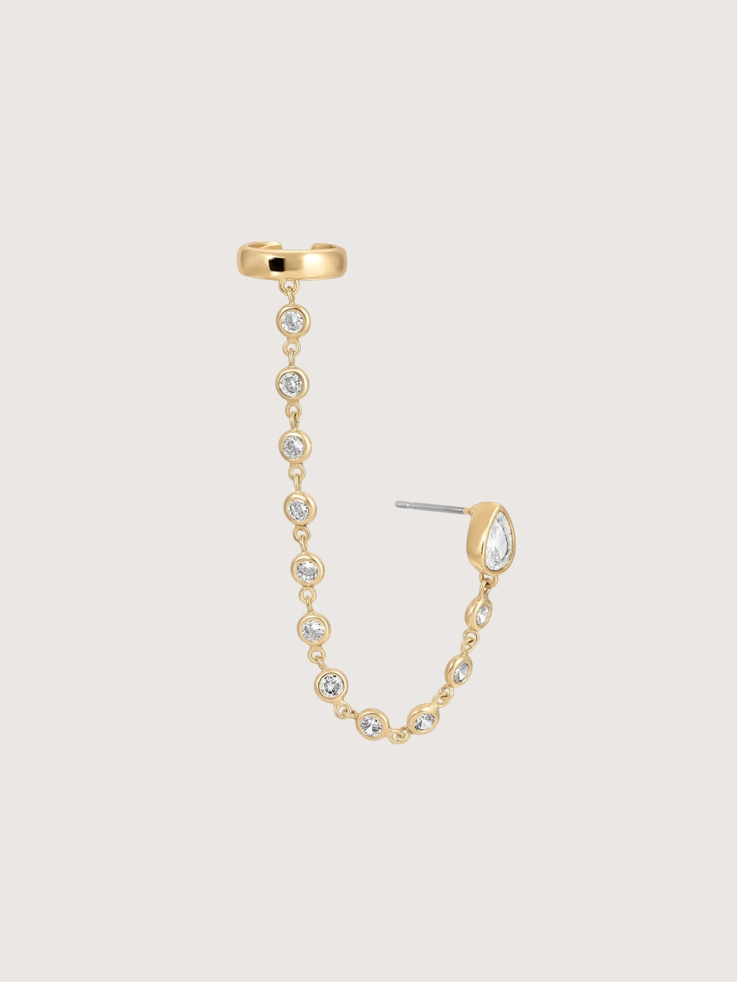 Crystal Chain Ear Cuff