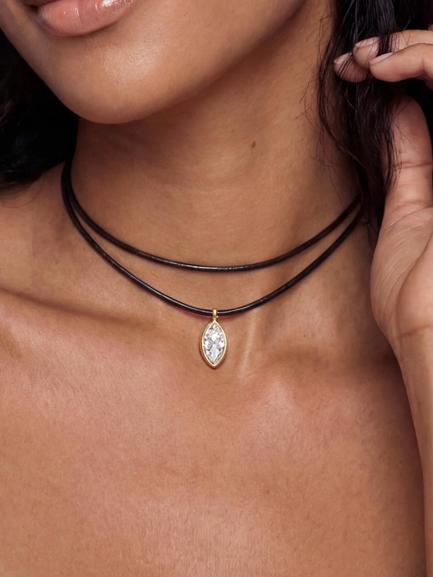 Marquise Cord Necklace