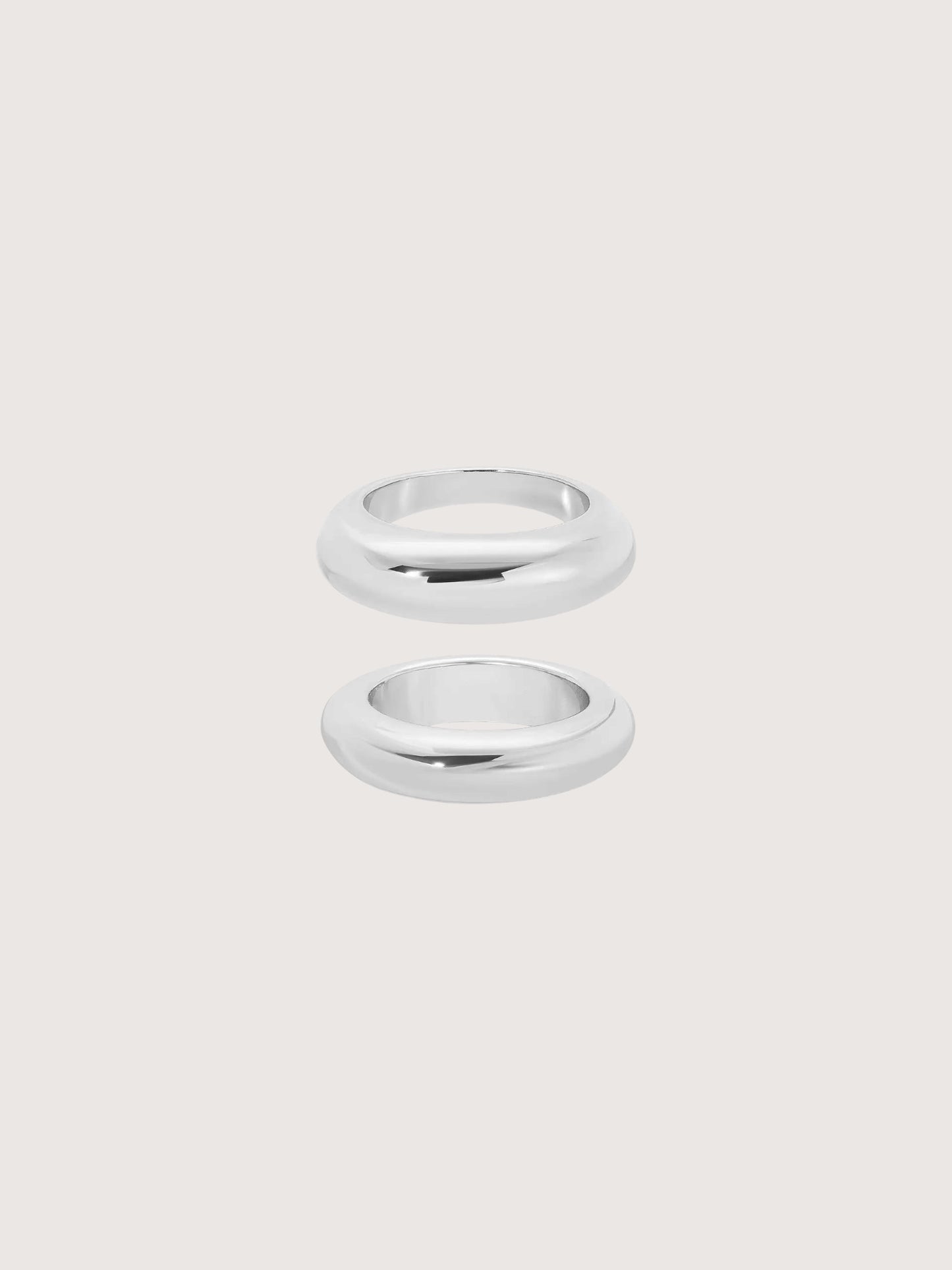 Dome Ring Set | Silver